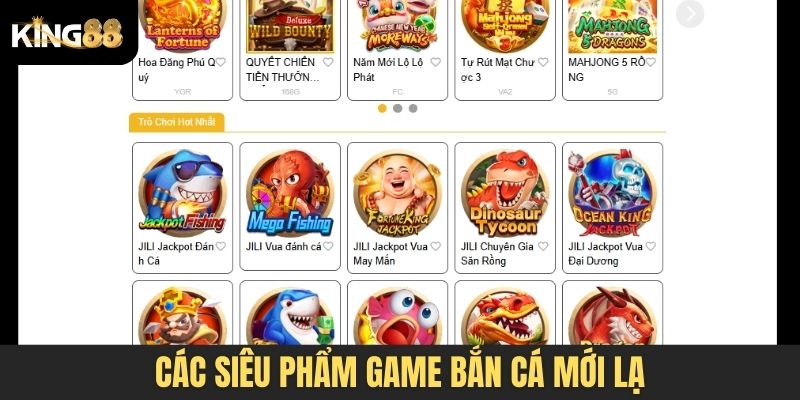 Các siêu phẩm game bắn cá mới lạ
